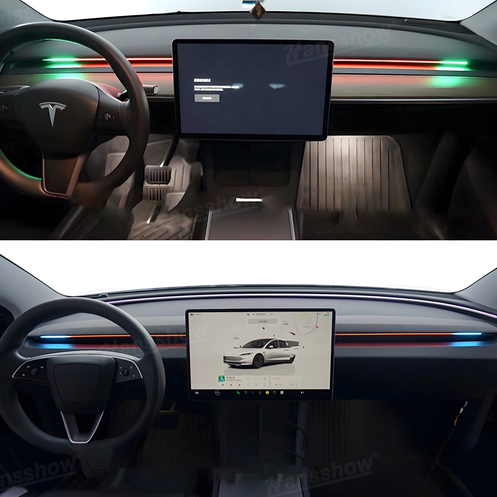 Model Y/3 Streamer Ambient Light LED Strip Light color options