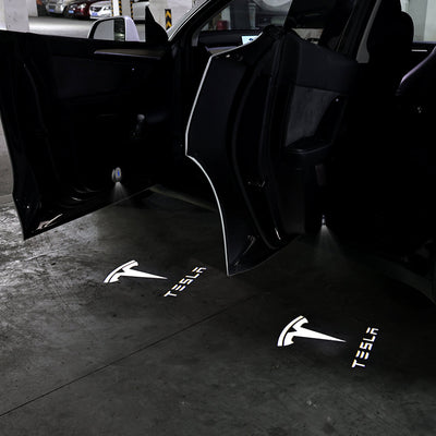 Welcome Door Projector Lights for Tesla Model Y - side angle view
