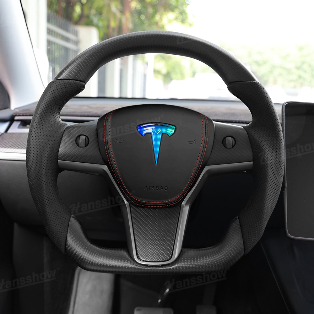 Model 3/Y Airbag Replacement Cover with LED Illuminated Letter Logo