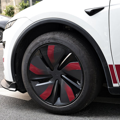 Model Y Juniper Exterior Vinyl Wrap Kit close-up of decal