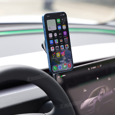 Tesla Car Rechargeable Phone Holder Mount landscape mode