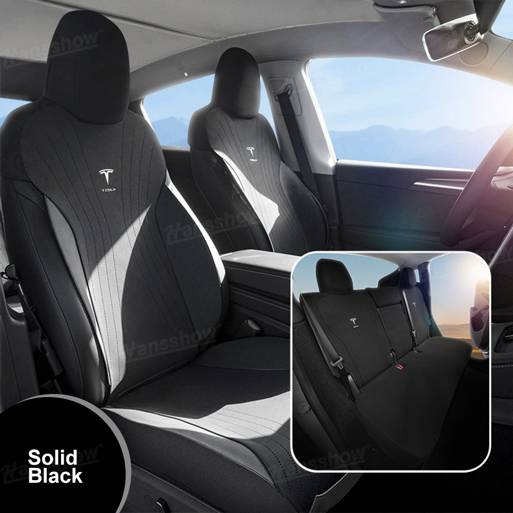 Alcantara Seat Cushion for Tesla Model Y & Model 3 interior view