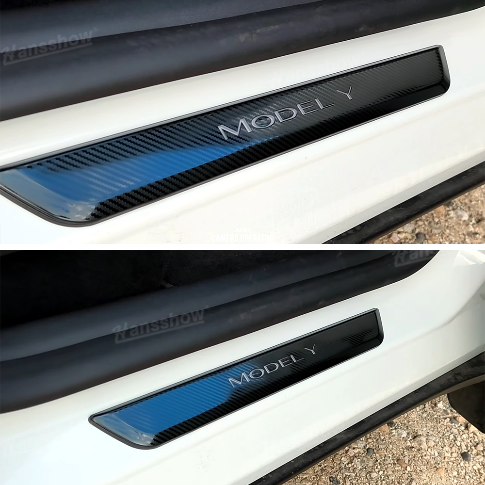 Model 3/Y LED illuminated Welcome Pedal Door Sill Protector for Tesla Model Y - user experience