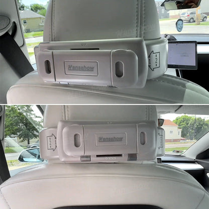 Multifunctional Headrest Adjustable Pillow for Tesla Model Y - back view