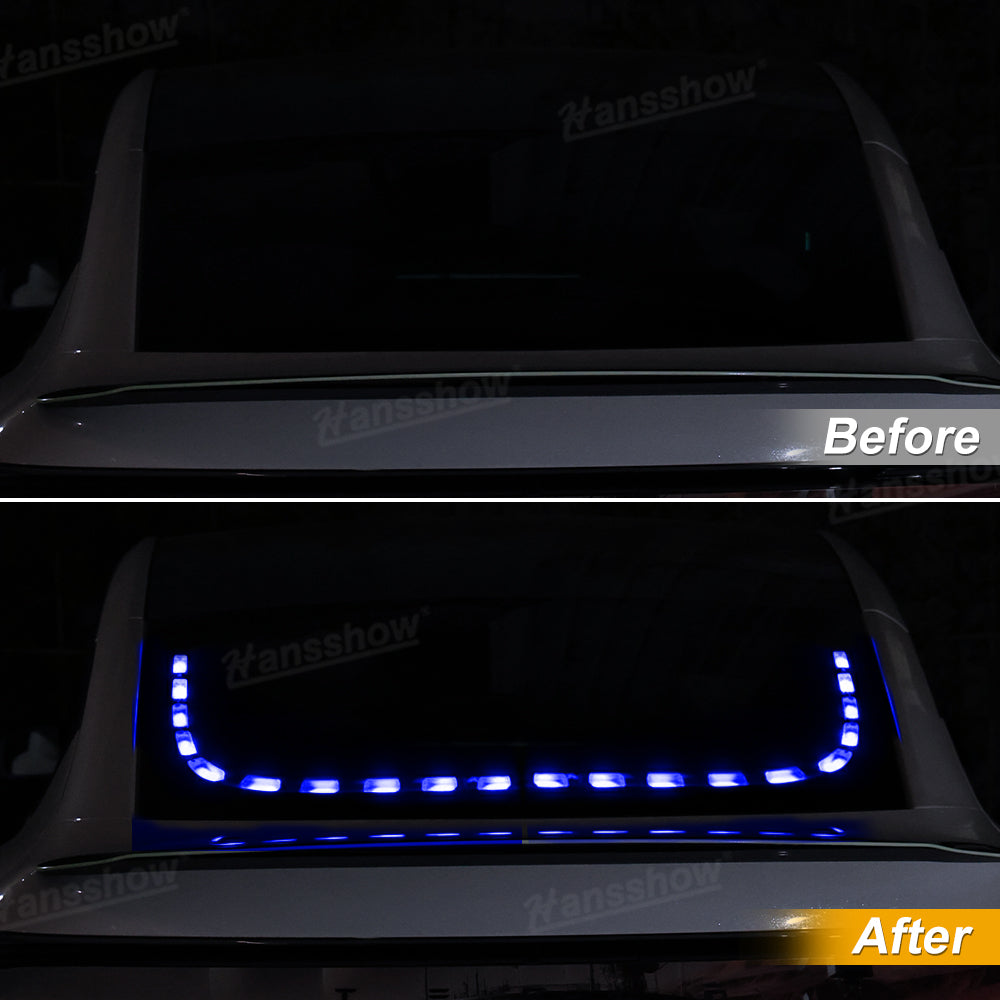 Rear Window RGB Ambient Light Strips for Tesla Model Y side angle