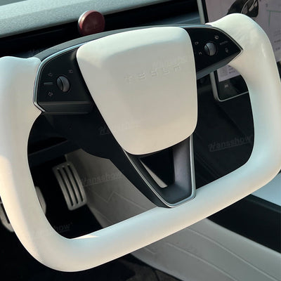 Tesla Model 3/Y Yoke Steering Wheel with ambient lighting - interior enhancement