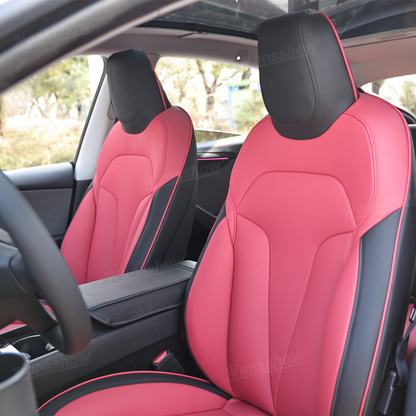 Model Y Juniper Upgrade Seat Covers with Bold 'T' Emblem - Interior Aesthetics