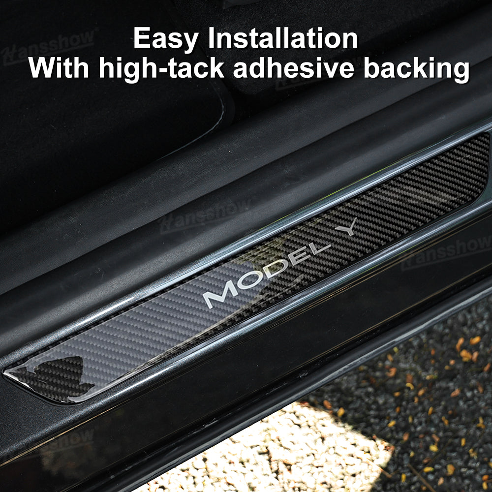 Model Y Juniper Door Sill Protector side angle