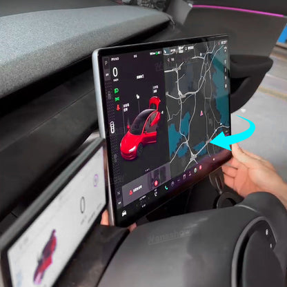Model 3 Highland & Model Y Juniper Screen Swivel Mount with dashboard integration