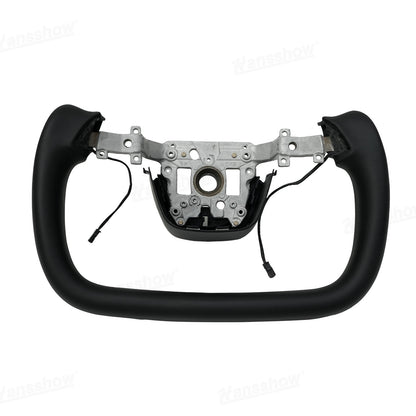 Model Y Yoke Steering Wheel Nappa racing-inspired style