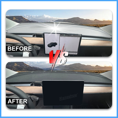 Model Y/3 Dash Mat Cover detail of soft felt surface