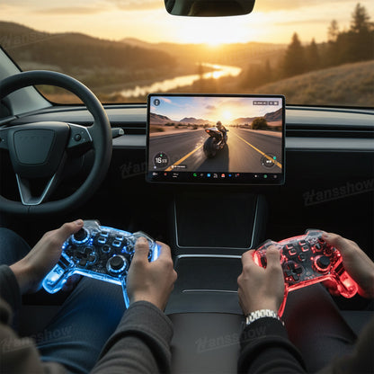 Wireless Game Controller with LED Ambient Lighting for Tesla Model Y - side angle