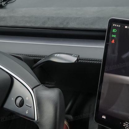 Model Y Juniper Right Side Gear Shift Control Stalks Upgrade Kit - Close-up of controls