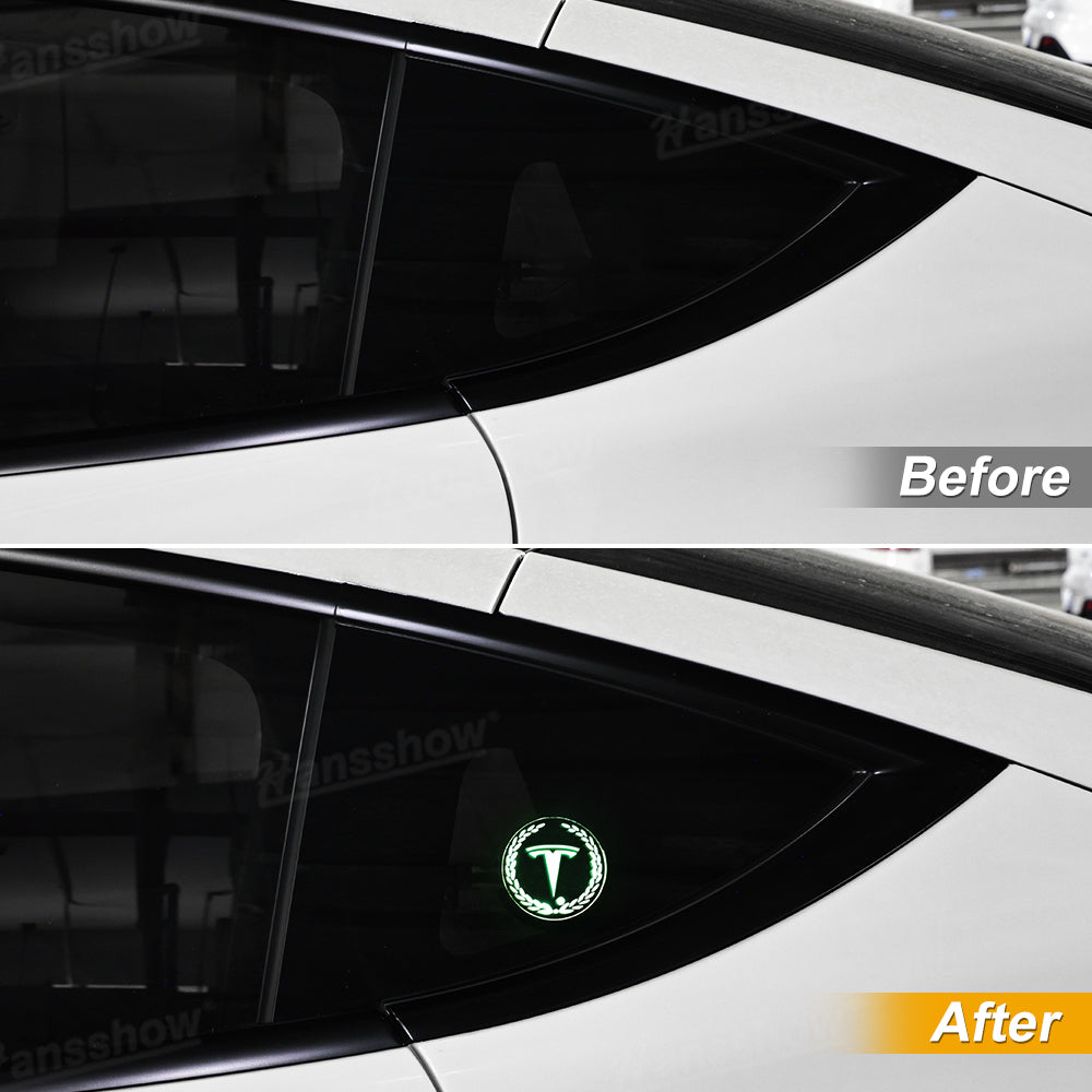 Triangle Window Acrylic Ambient Light for Tesla Model Y RGB color display