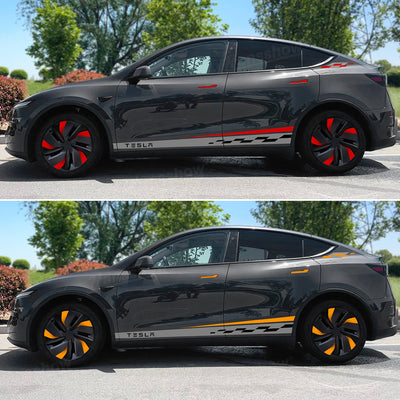 Model Y Juniper Custom Stripe Kit detail of precision cut