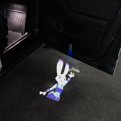 Door Projector Lights for Tesla Zootopia - Close-up of projector light