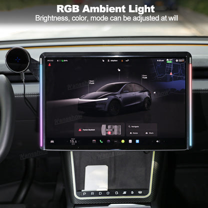 Model 3 Highland Center Console Screen Ambient Light detail view