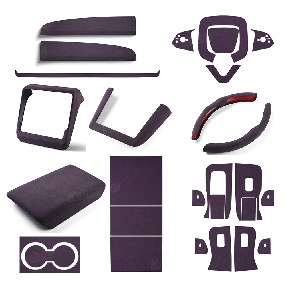 Model Y Juniper Interior Cover Trim Alcantara Upgrade Kit - installation process