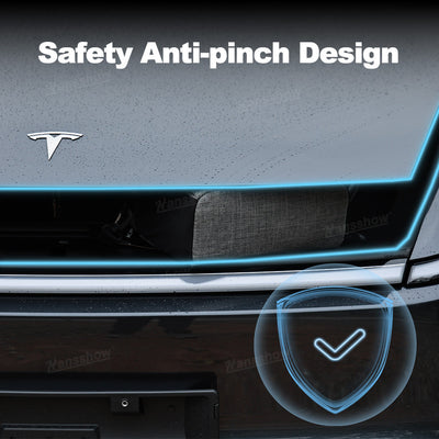 Model Y Juniper Power Frunk Kit remote control in hand