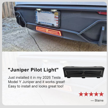 Model Y Juniper Pilot Light with Plaid Style - ambient light feature