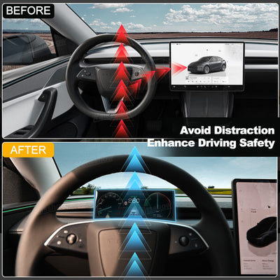 Model Y Juniper Heads Up Display F9 installed view