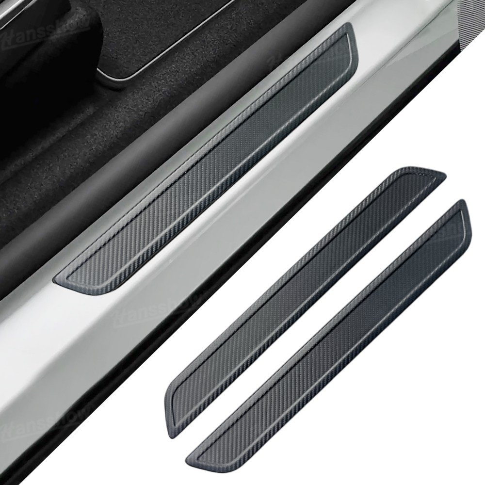 Model Y Juniper Real Carbon Fiber Door Sill Covers side angle