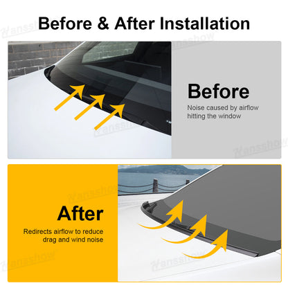Model Y Juniper Hood Wind Deflector installed on vehicle