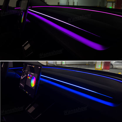 Streamer Ambient Light for Tesla Model Y & 3 color customization