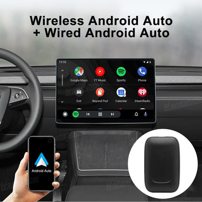 Wireless CarPlay Adapter AI Box for Tesla Model Y Juniper - side angle