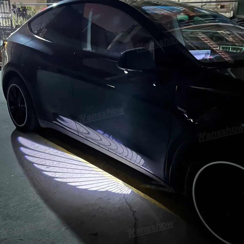 Side Mirror Projector Lights Angel Wing Welcome Lights for Tesla Model Y - Detail of design