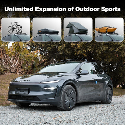 Model Y Juniper Roof Rack Crossbars for Tesla with accessories