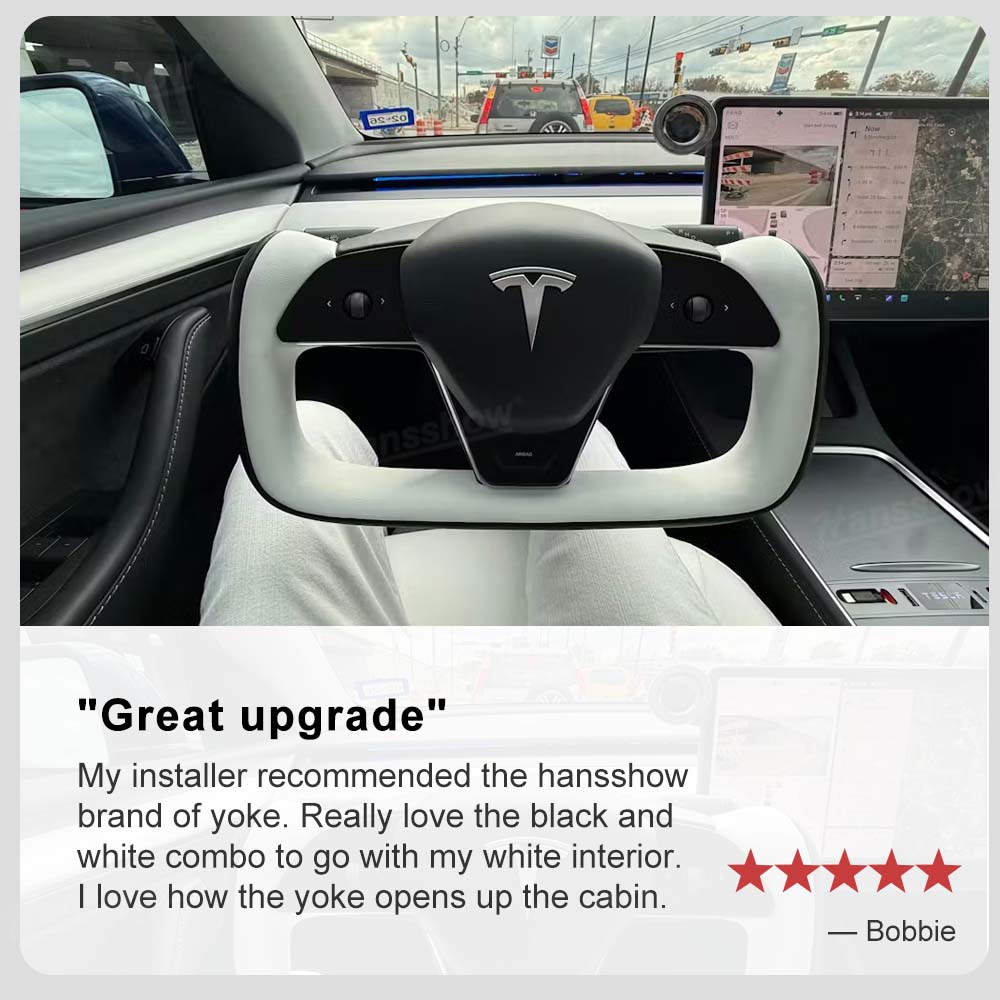 Yoke Style Steering Wheel for Tesla Model Y - sporty elegance