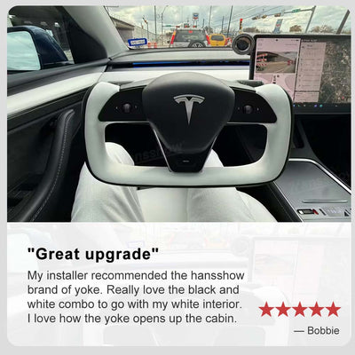 Yoke Style Steering Wheel for Tesla Model Y - sporty elegance