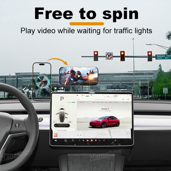 Tesla Phone Mount Magnetic Car Phone Holder installed in Model Y