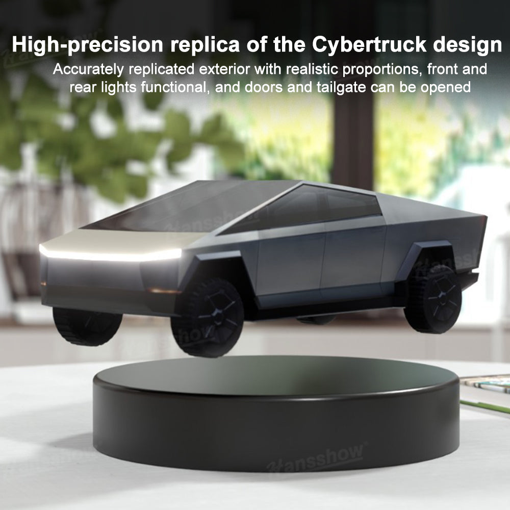 Levitating Cybertruck Model 360° Magnetic Floating Display rotating view