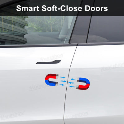 Model Y Juniper Smart Soft-Close Doors quiet operation feature