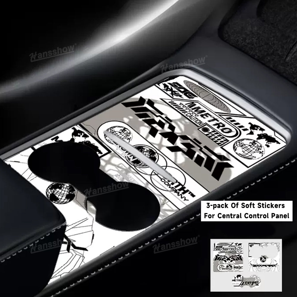 Model Y/3 Upgarde Center Console Wrap Cover - Elegant interior upgrade