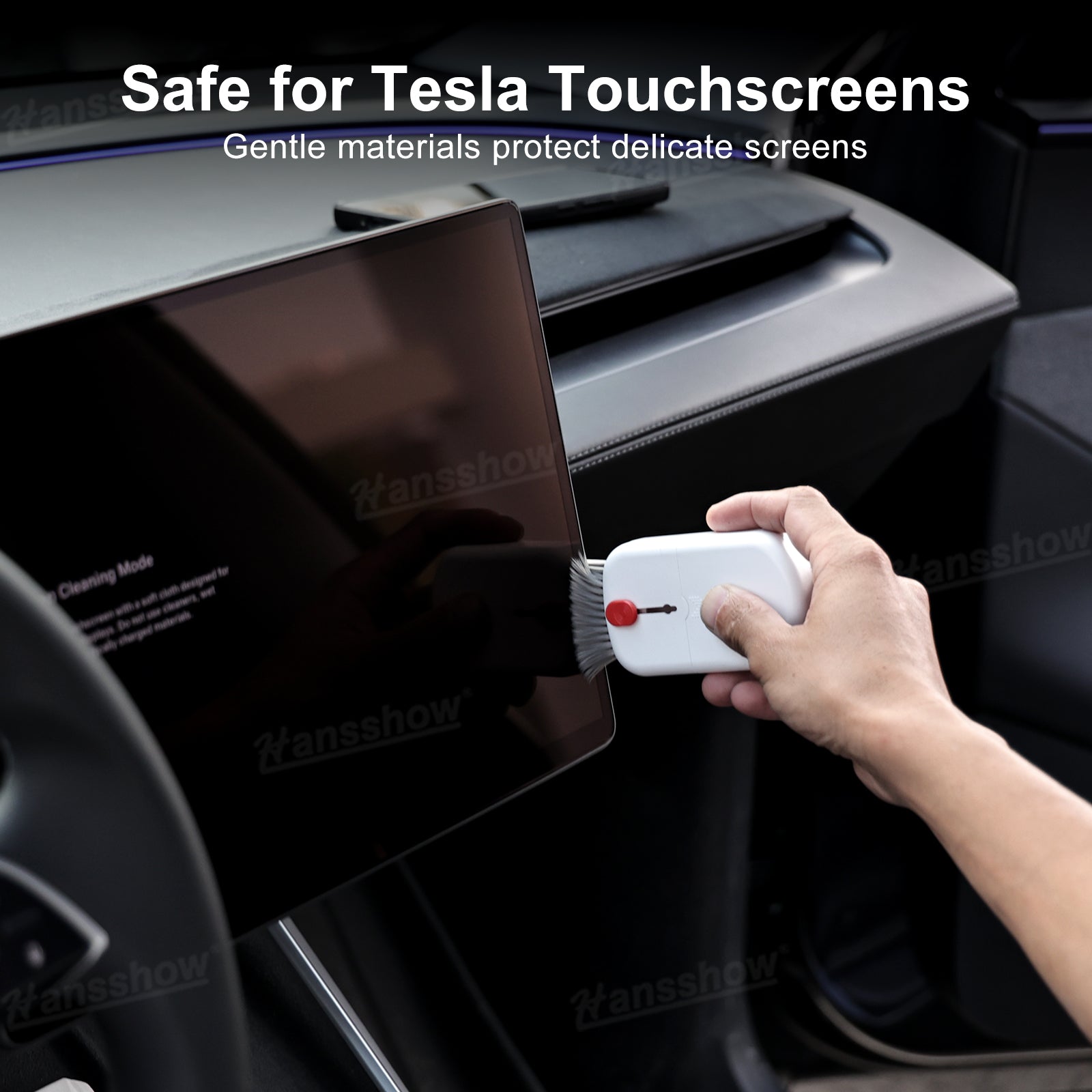 Screen Cleaner for Tesla Center Screen with microfiber texture