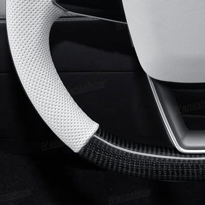 Model Y Juniper Steering Wheel Carbon Fiber Style matte finish