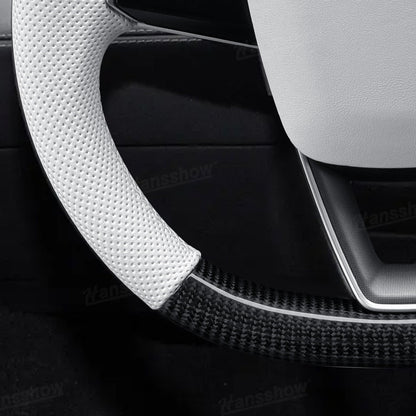 Model Y Juniper Steering Wheel Carbon Fiber Style matte finish