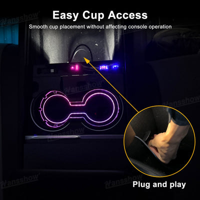 Model Y Juniper Center Console Cup Holder with Ambient Light - Fragrance Level Adjustment