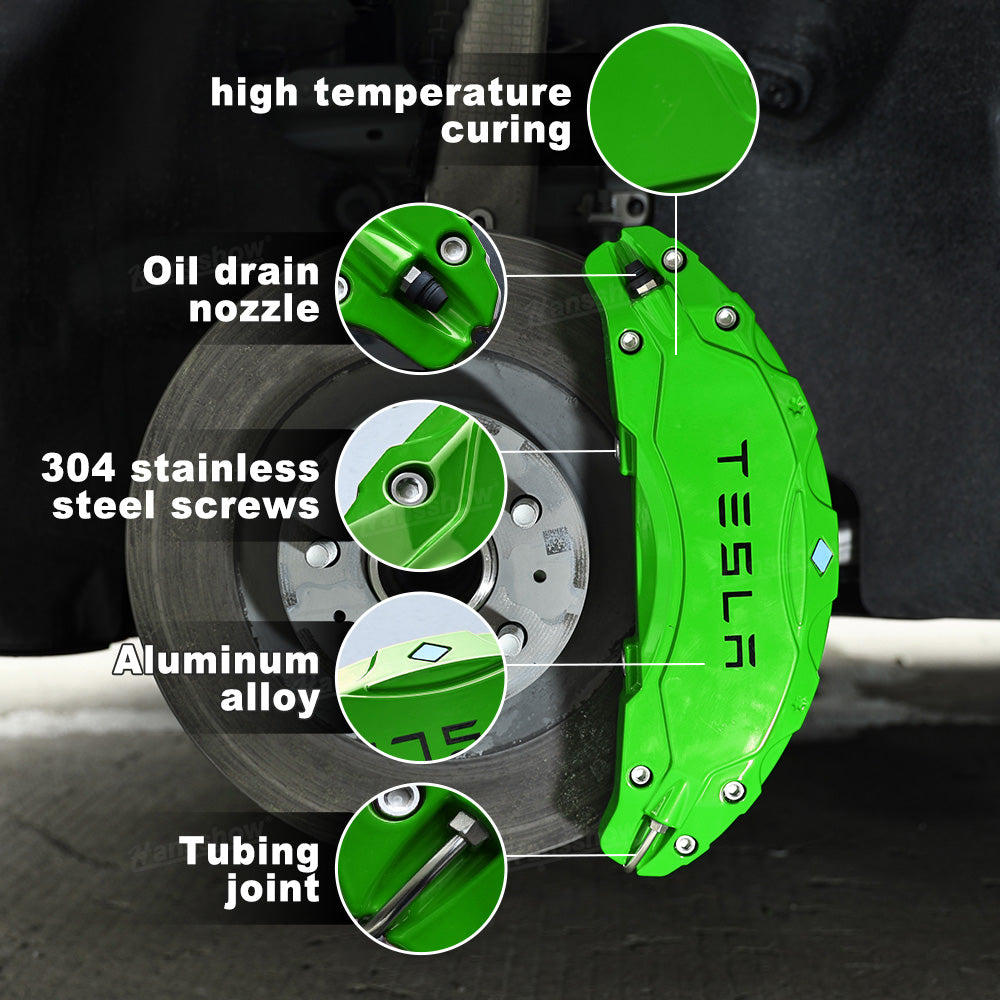 Model Y Juniper Wheel Brake Caliper Cover Set with Tesla Logo - Installation process