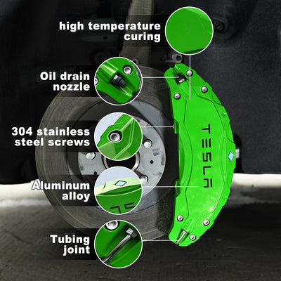 Model Y Juniper Wheel Brake Caliper Cover Set with Tesla Logo - Installation process