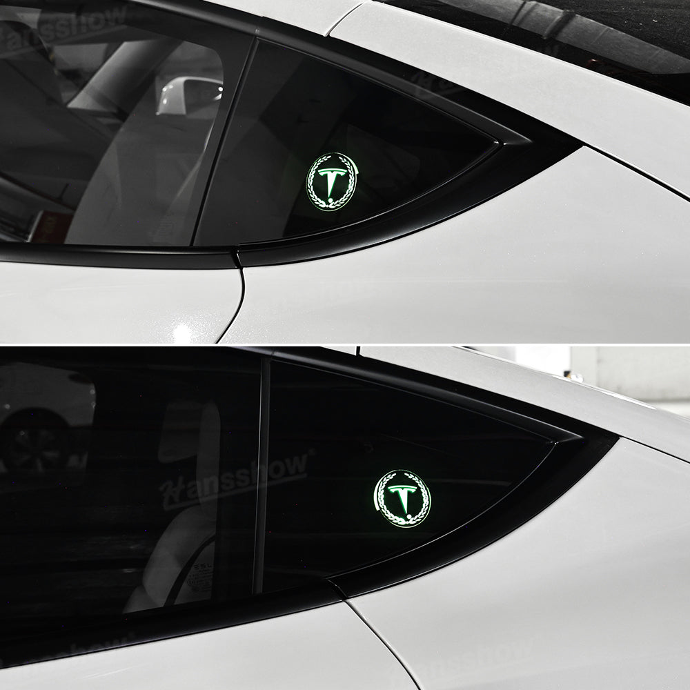 Triangle Window Acrylic Ambient Light for Tesla Model Y interior view