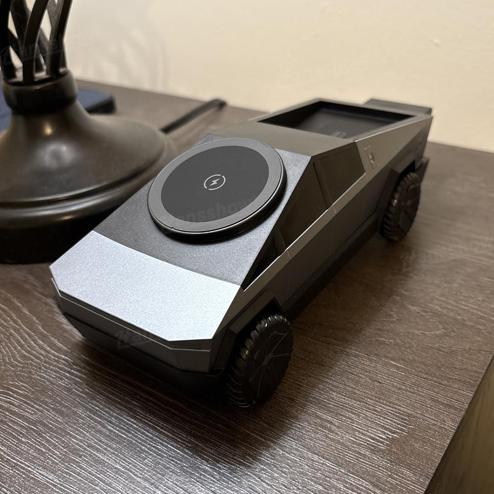 Cybertruck Style 3-In-1 Wireless Charging Station sleek design