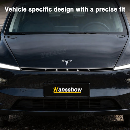 Close-up of Model Y Juniper DRL PPF installation