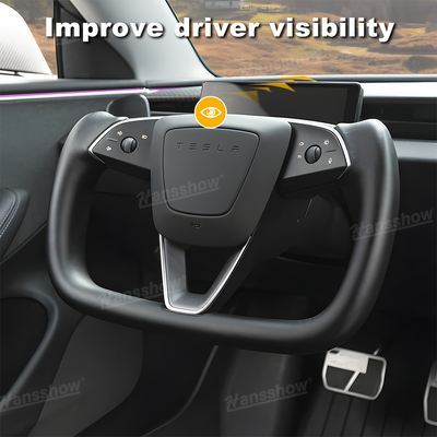Model Y Juniper Yoke Steering Wheel Alcantara / Nappa Leather Driving Wheel - interior integration