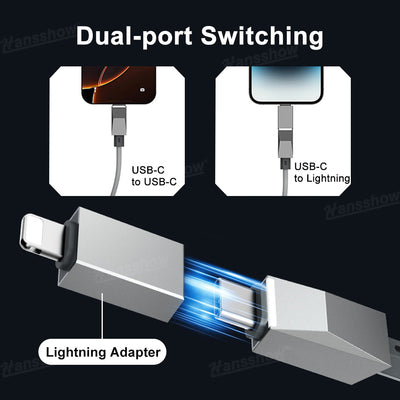 100W Fast Charging Retractable Cable with Cyber-Inspired Design & Magnetic - Close-up of cable