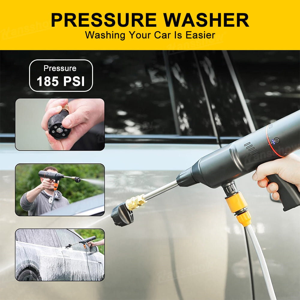 5-in-1 Tesla Jump Starter Kit with 100W Tire Inflator&185 PSI Pressure...