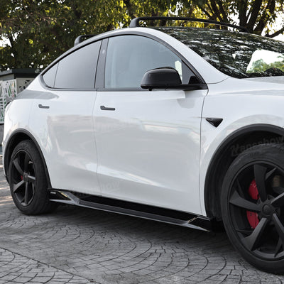 Model Y Juniper ABS Body Kit Performance Style Side Skirts - installed view